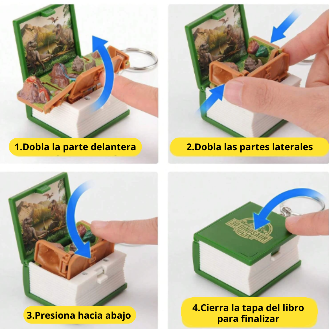 Llavero de Mini Libro 3D