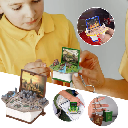 Llavero de Mini Libro 3D